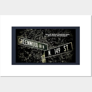 Greenwood Avenue & 149th Street, Shoreline, Washington by Mistah Wilson Posters and Art